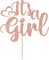 It’s a Girl Cake Topper,Sweet Baby Girl Decorations,Baby Shower/Gender Reveal Party Decorations,Baby Girls 1st Birthday Party Decoration Supplies Rose Gold Glitter